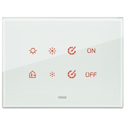 Placca elettronica 4 moduli cristallo effetto acqua per installazioni moderne