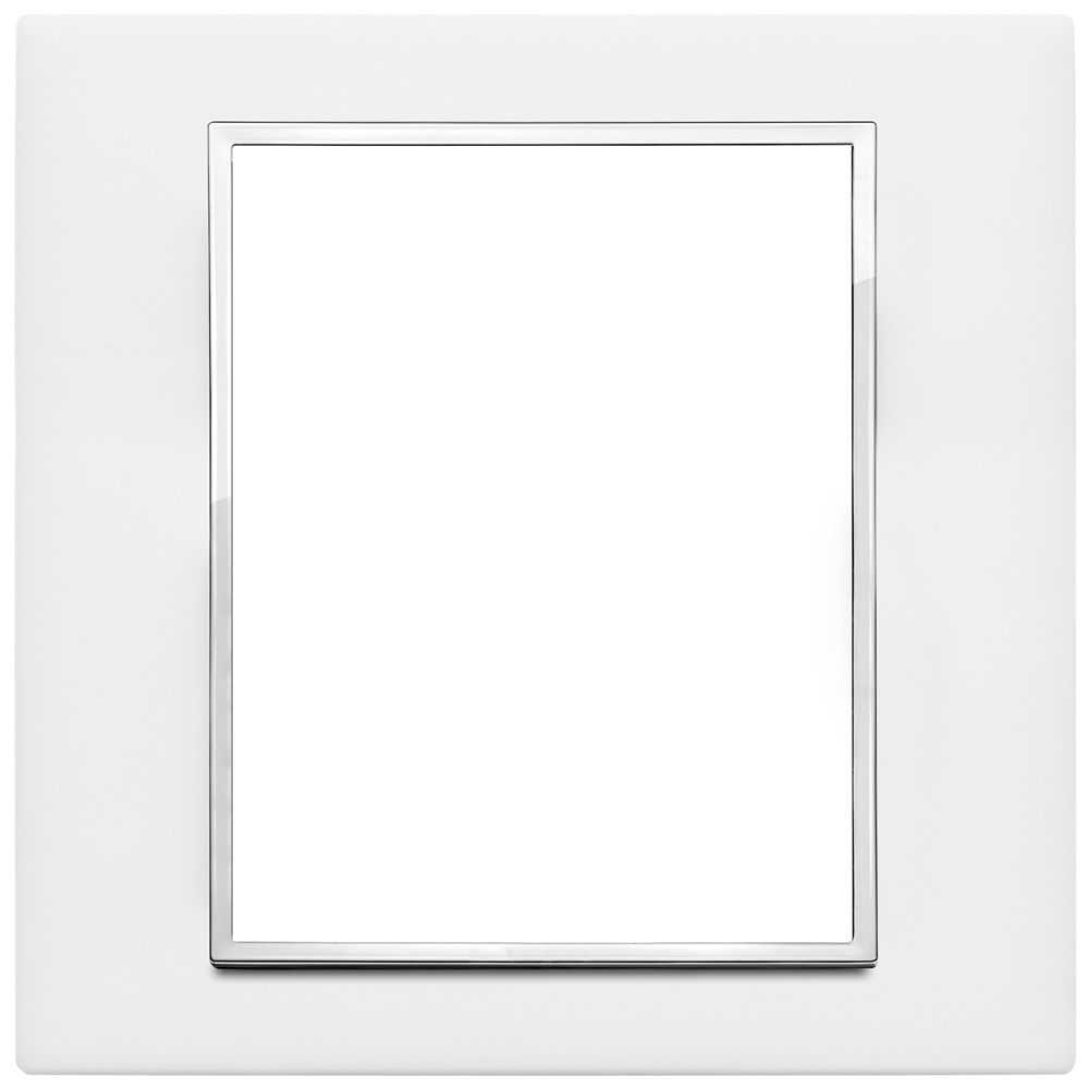 Placca 8 moduli Corian Glacier Ice design moderno per installazioni elettriche