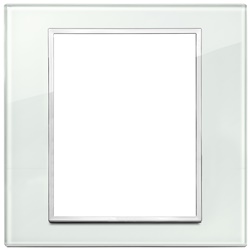 Placca 8 moduli cristallo acqua per installazioni elettriche design moderno