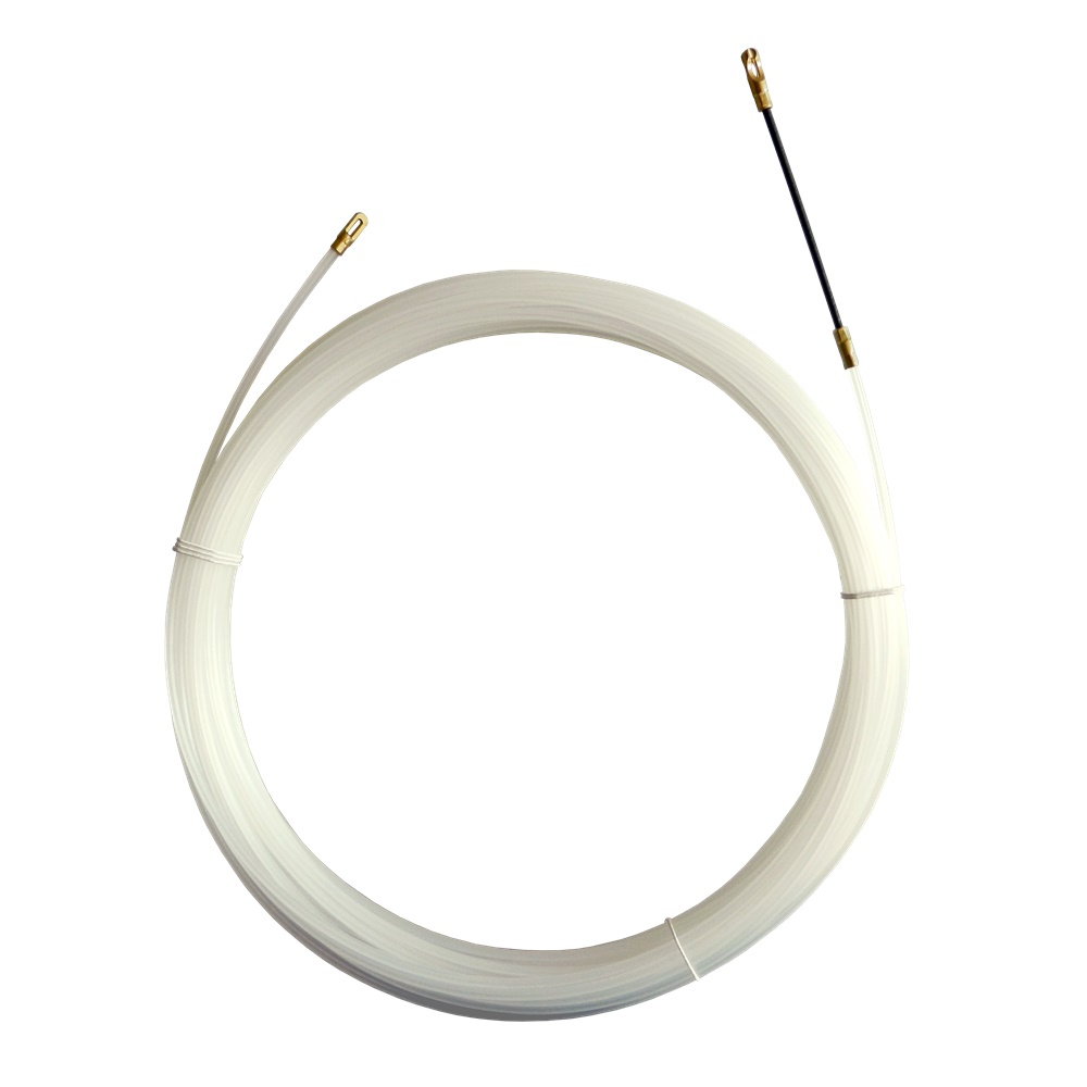 Sonda Perlon Ø4 mm 10 m con terminali fissi testa flessibile guidacurve occhiello tirante passacavi elettrico
