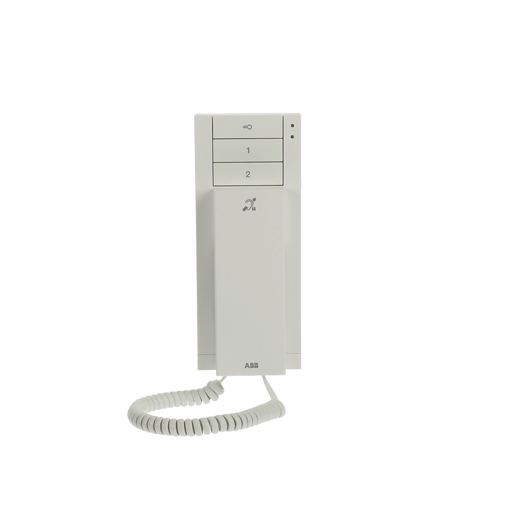 Citofono 3 pulsanti con loop induttivo TLoop, design compatto per comunicazione interna, bianco