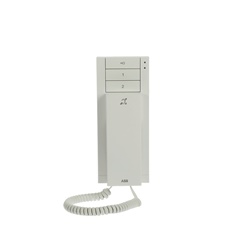 Citofono 3 pulsanti con loop induttivo TLoop, design compatto per comunicazione interna, bianco