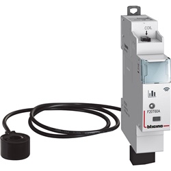 Misuratore DIN connesso consumo energia monofase casa con toroide integrato