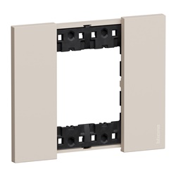 Placca da incasso 2 moduli sabbia Living Now per installazioni elettriche interne