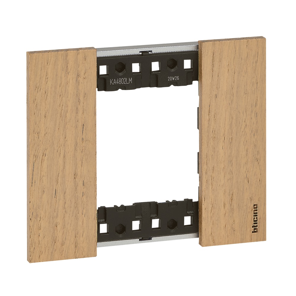 Placca Living Now 2 moduli legno rovere design moderno per interni