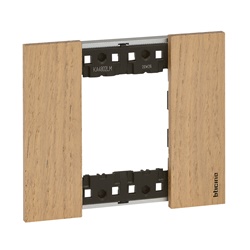 Placca Living Now 2 moduli legno rovere design moderno per interni