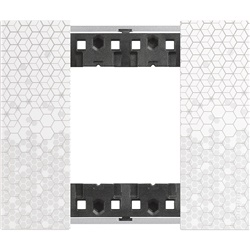 Placca Living Now 2 moduli effetto pixel plastica per impianti elettrici
