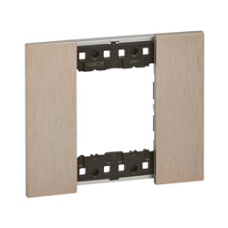 Placca Living Now 2 moduli rame zama design moderno per impianti elettrici