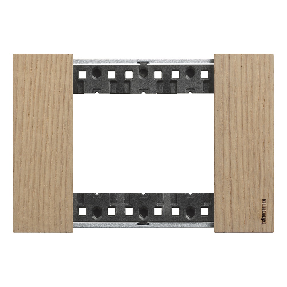 Placca Living Now 3 moduli legno rovere design moderno per interni