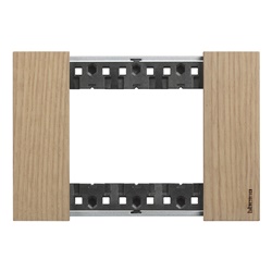 Placca Living Now 3 moduli legno rovere design moderno per interni