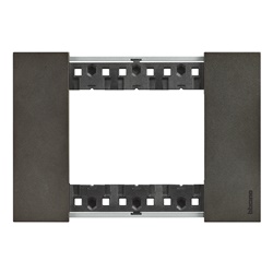 Placca incasso 3 moduli Living Now zama per impianti elettrici professionali