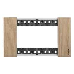 Placca Living Now 4 moduli legno rovere design moderno per interni