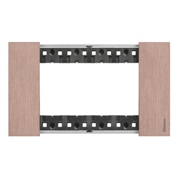 Placca incasso 4 moduli rame Living Now per impianti elettrici residenziali e commerciali