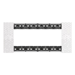 Placca Living Now 6 moduli effetto pixel plastica per impianti elettrici incasso