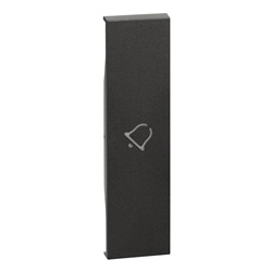 Cover comando campanello 1 modulo nero illuminabile per impianti elettrici domestici e professionali