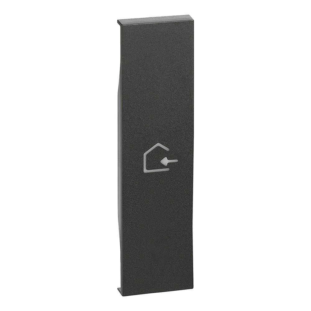 Cover illuminabile 1 modulo nero simbolo RIENTRO per attuatore e comandi serie L.NOW