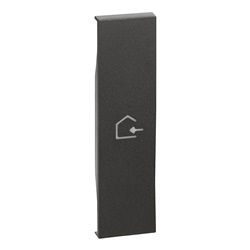Cover illuminabile 1 modulo nero simbolo RIENTRO per attuatore e comandi serie L.NOW