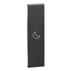 Cover nera illuminabile simbolo letto 1 modulo per attuatori elettrici L.NOW