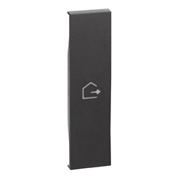 Cover illuminabile uscita 1 modulo nero per attuatori e comandi serie L.NOW