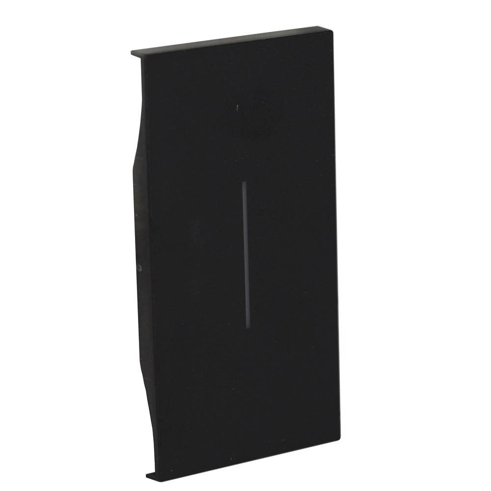 Cover illuminabile neutro 2 moduli nero per attuatori e comandi elettrici