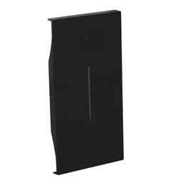 Cover illuminabile neutro 2 moduli nero per attuatori e comandi elettrici