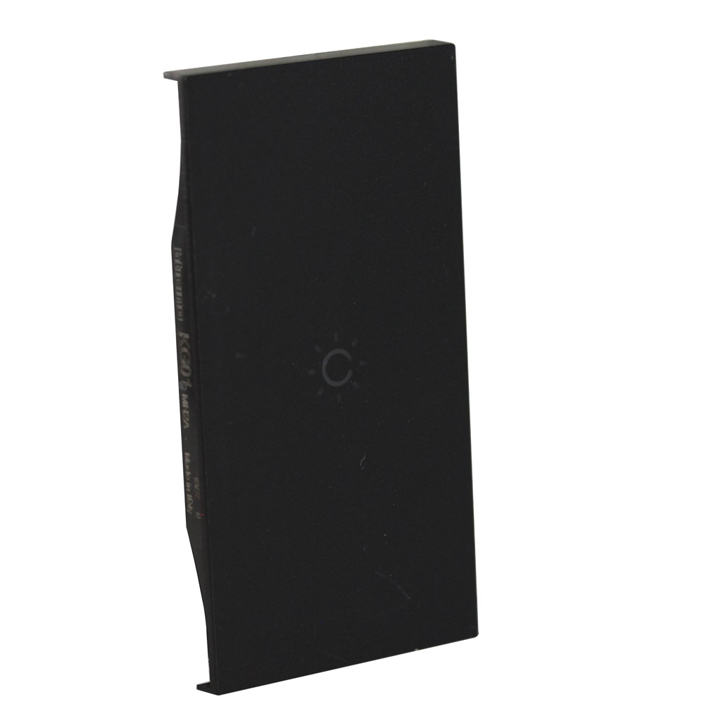 Cover nera illuminabile 2 moduli simbolo luce per attuatore e comando elettrico