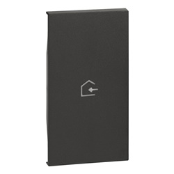 Cover illuminabile 2 moduli nera simbolo RIENTRO per attuatore e comando L.NOW