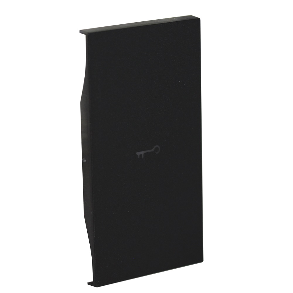 Cover illuminabile simbolo chiave 2 moduli nero per attuatore e comando L.NOW