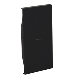 Cover illuminabile simbolo chiave 2 moduli nero per attuatore e comando L.NOW
