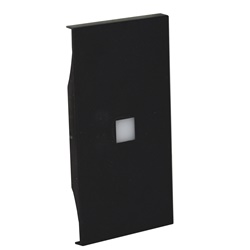 Cover illuminabile 2 moduli nera per attuatore e comando L.NOW