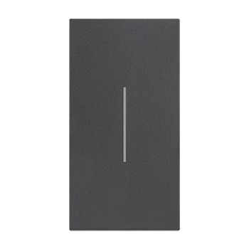Cover comando illuminabile 2 moduli nero per serie L.NOW applicazioni elettriche