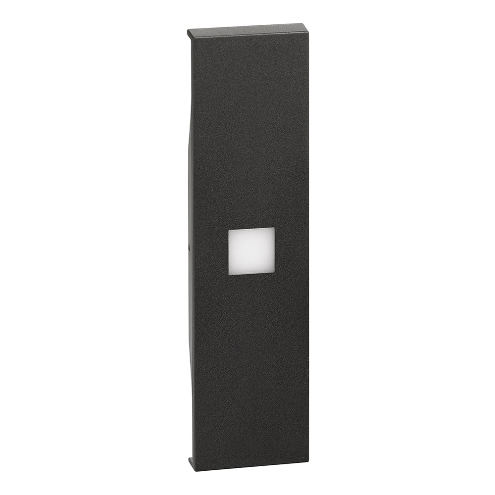 Cover comando personalizzabile illuminabile 1 modulo alta luminosità nero per impianti elettrici
