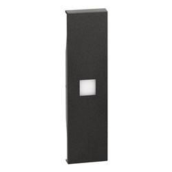Cover comando personalizzabile illuminabile 1 modulo alta luminosità nero per impianti elettrici