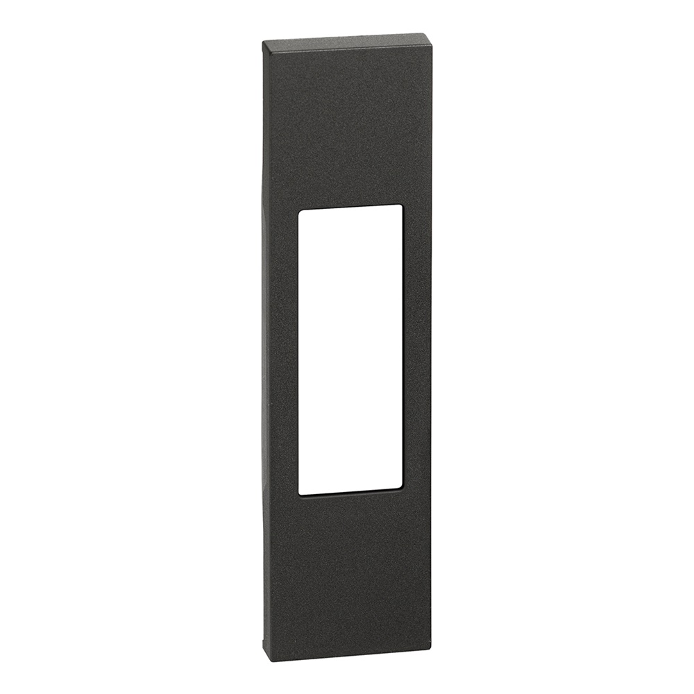 Cover presa elettrica italiana 10/16A 1 modulo nero opaco per impianti residenziali e commerciali