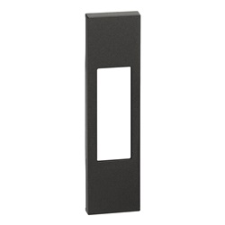 Cover presa elettrica italiana 10/16A 1 modulo nero opaco per impianti residenziali e commerciali