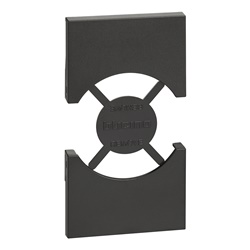 Cover presa standard Italia/Germania 2 moduli nero L.NOW alta qualità senza alogeni