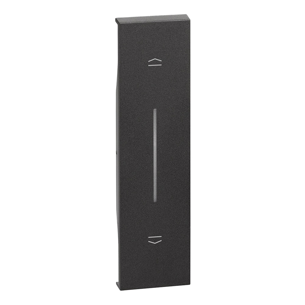 Cover comando tapparelle 1 modulo nero, materiali privi di alogeni, design con finestra controllo, per installazioni residenziali e commerciali