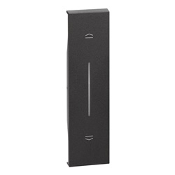 Cover comando tapparelle 1 modulo nero, materiali privi di alogeni, design con finestra controllo, per installazioni residenziali e commerciali