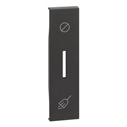 Cover commutatore hotel 1 modulo nero illuminabile per comando non disturbare riordino camera L.NOW