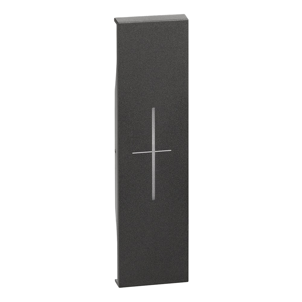 Cover illuminabile nero 1 modulo con simbolo STOP per tapparelle attuatore K4672M2S