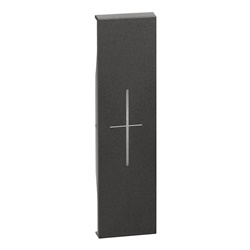 Cover illuminabile nero 1 modulo con simbolo STOP per tapparelle attuatore K4672M2S