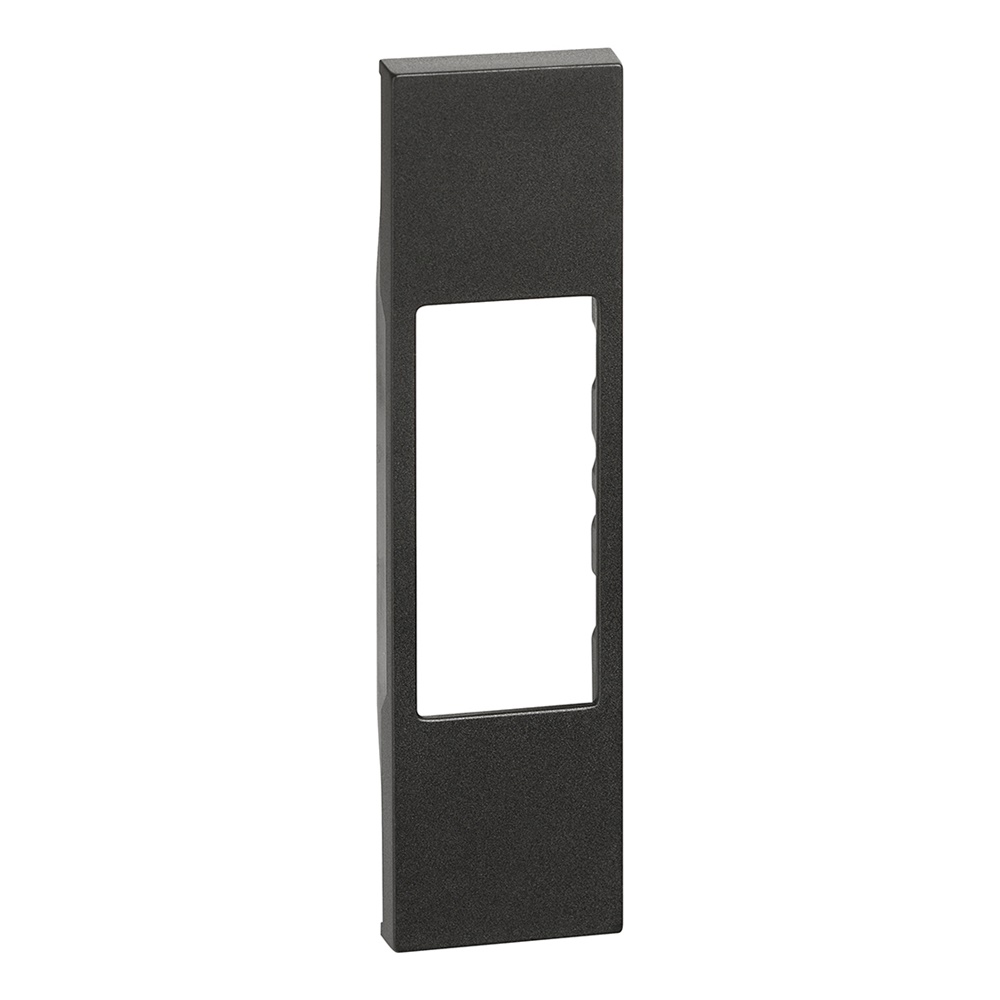 Cover RJ11/RJ45 con lampada sicurezza, 1 modulo, colore nero, per connettori L.NOW