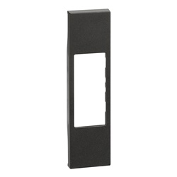 Cover RJ11/RJ45 con lampada sicurezza, 1 modulo, colore nero, per connettori L.NOW