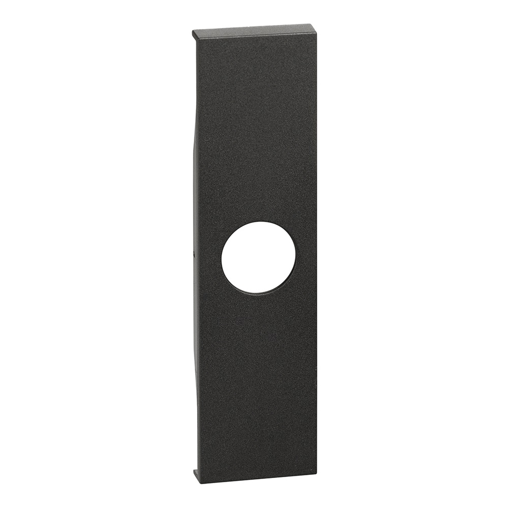 Cover presa TV 1 modulo nero resistente per installazioni elettriche a incasso, design semplice e funzionale