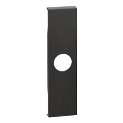 Cover presa TV 1 modulo nero resistente per installazioni elettriche a incasso, design semplice e funzionale