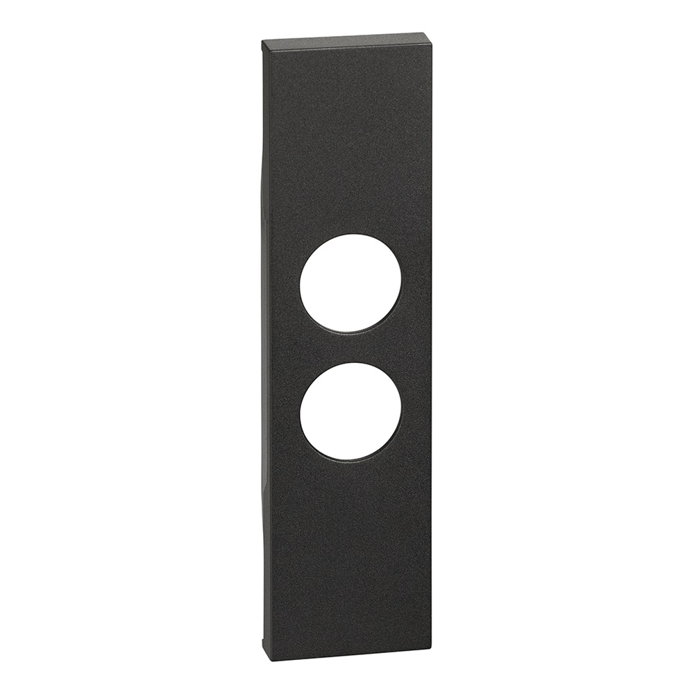 Cover presa TV-SAT 1 modulo nero resistente per impianti elettrici segnale TV e satellitare