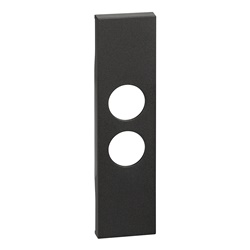 Cover presa TV-SAT 1 modulo nero resistente per impianti elettrici segnale TV e satellitare