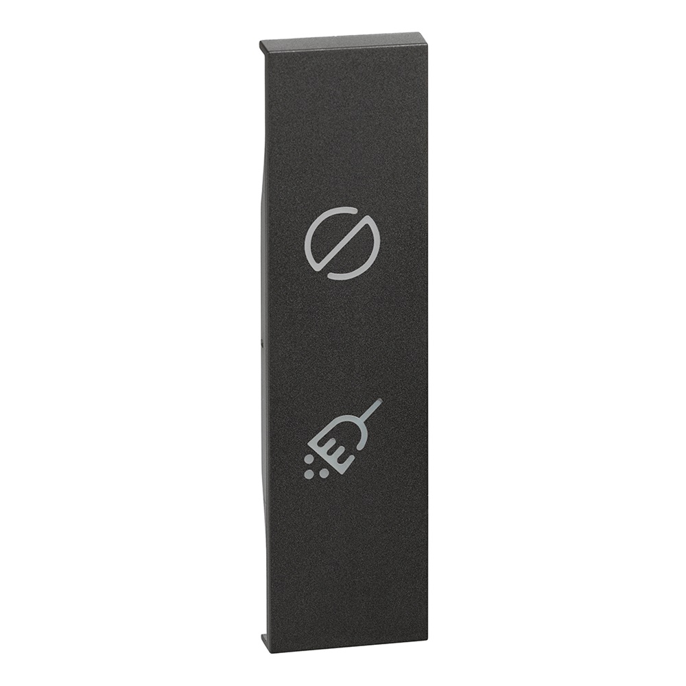 Cover commutatore hotel 1 modulo nero con doppia segnalazione ottica per controllo camera