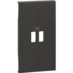 Cover Bticino Living Now Caricatore Usb Nera 2M 