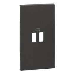 Cover caricatore USB 2 moduli nero per articoli K4285C2 K4286C2 K4287C2